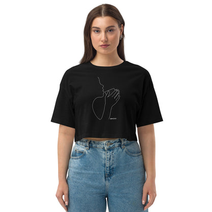 Coffee Drinker Crop Top - Black