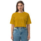 Coffee Drinker Crop Top - mustard